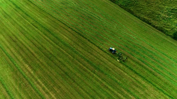 Agriculture Field And Tractor