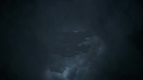 Jolly Roger Pirate Flag And Lightning Storm alt