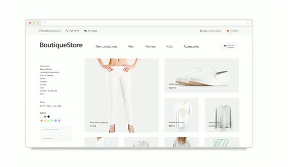 Blank browser with fashion site responsive web design mockup alt