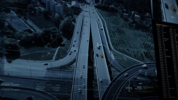 Detecting a suspicious car via Drone Target Data and Status appearing on Screen alt