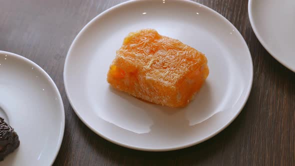 Raw Apricot Dessert on a White Plate