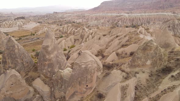 Cappadocia Landscape Aerial View. Turkey. Goreme National Park alt