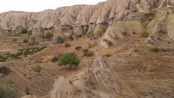 Cappadocia Landscape Aerial View. Turkey. Goreme National Park alt
