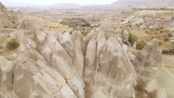 Cappadocia Landscape Aerial View. Turkey. Goreme National Park
