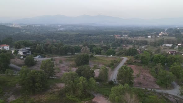 Aerial view of housing area in College Heights