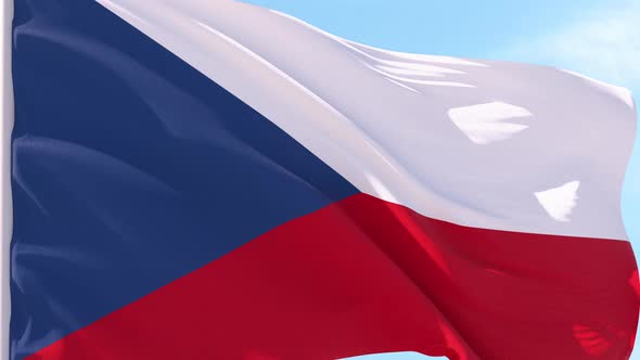 Czech Republic Flag Looping Background