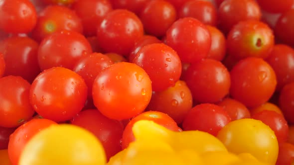 Red and Yellow Fresh Cherry Tomatoes