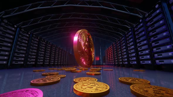 3D Bitcoin Gold and Data Server Generic