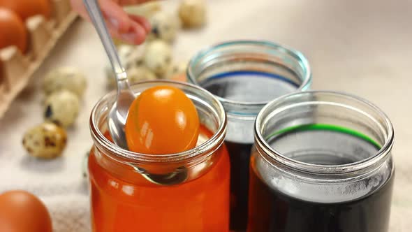 Young Child Caucasian Ethnicity Preparing for the Religious Holiday Easter alt