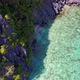 Aerial Fly-Over view of Karst Cliffs on Entalula Island, El-Nido. Palawan Island, Philippines - VideoHive Item for Sale