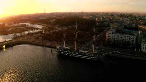  Old Sailing Ship Frigate "Grace" Russia, Saint-Petersburg