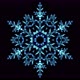 Sparkling Blue Christmas Winter Snowflake Lights Bokeh Loop - VideoHive Item for Sale