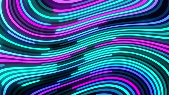 Abstract Background Blue neon line digital colourful 