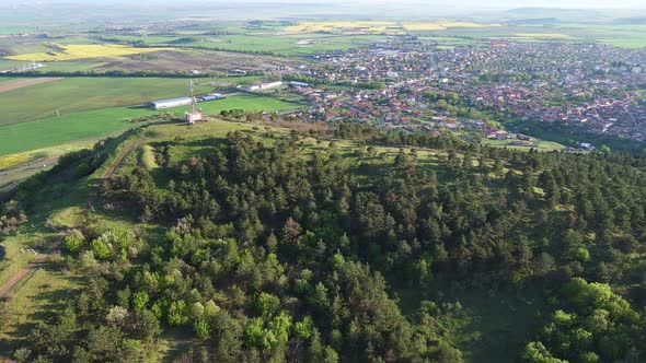 A View From a Height of the Meadows and Slopes of the Balkan Mountains Under Daylight in Bulgaria alt