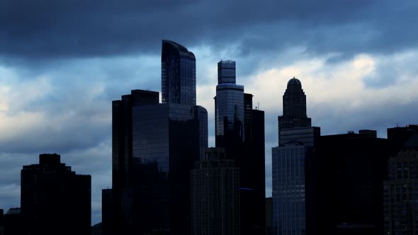 Cityscape View of High Rise Skyscraper Buildings alt