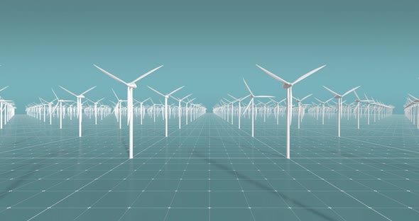 3D Wind Turbines CG Wind Farm