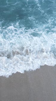 Vertical Video Sea Near the Coast  Closeup of the Coastal Seascape alt