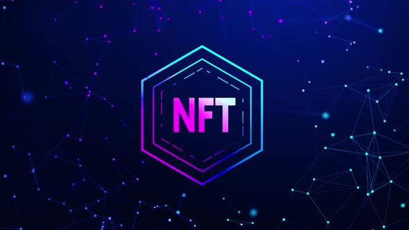 3D NFT Non Fungible unique cryptocurrency. Blockchain art crypto security code. alt