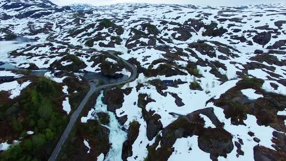 Ryfylke national tourist road, aerial footage