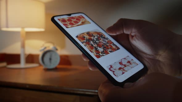 Order Food at Home Through the Application in the Smartphone alt