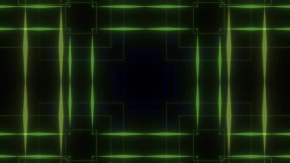 Green Digital Glowing Grid