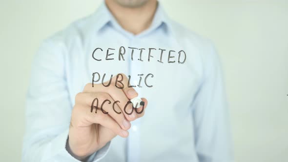 Certified Public Accountant, CPA, Writing On Screen alt
