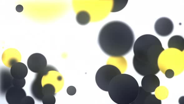 Flashing particles on black background