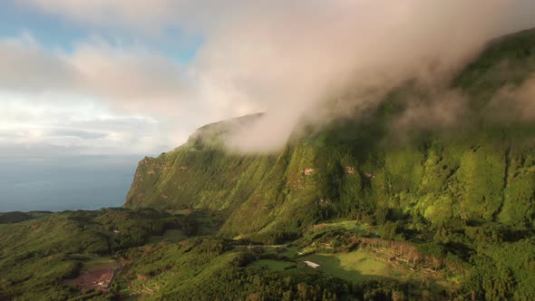 Mountains Landscape of Poco Ribeira Do Ferreiro Flores Island Azores alt