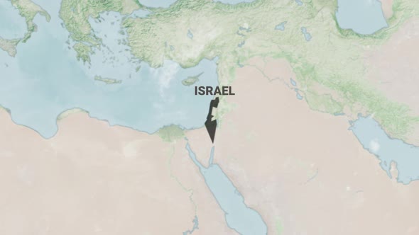 Globe Map of Israel with a label