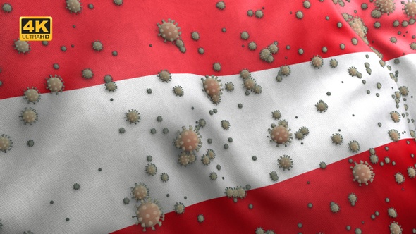 Covid Austria Flag / Corona Austria Flag - 4K alt