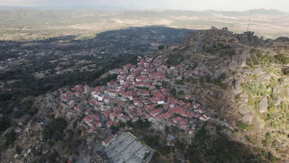 Monsanto village, Portugal. Aerial panoramic view