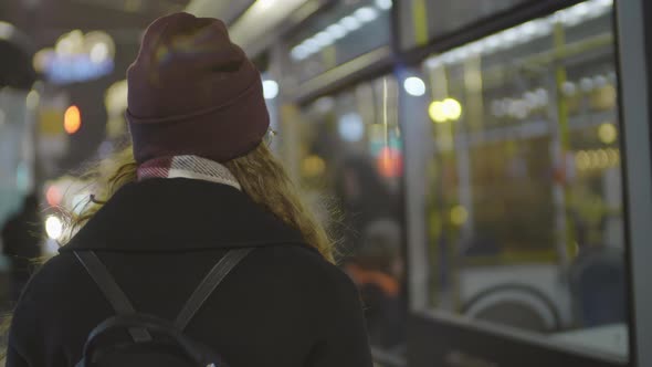 Teenager Waiting for Bus alt