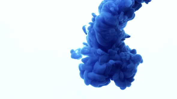 Blue Ink in water.Creative Slow Motion. alt