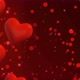 Hearts and bokeh rising on a red background - VideoHive Item for Sale