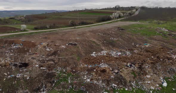 Countryside Landfill With Farmland In Background alt