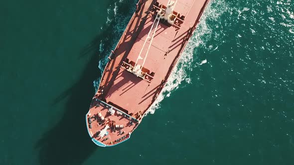 Cargo Ship Aerial Video