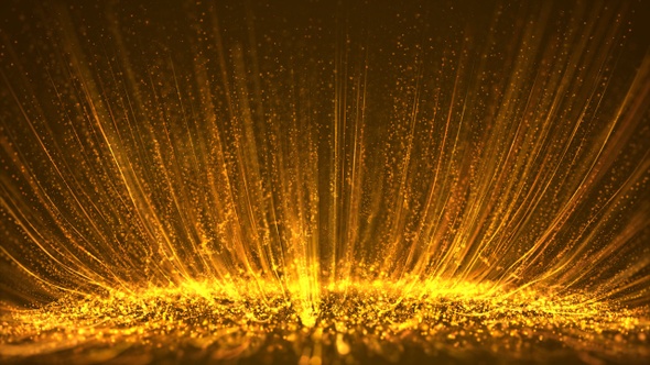 Golden Particle Streaks Rsing