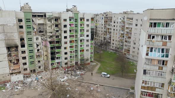 War Building Ukraine View Civil Bomb City House Ruin Damage Fire Destruction alt