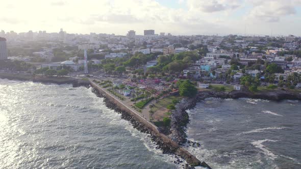 View Of The Coast And The City