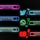 Neon Social Media Lower Thirds - VideoHive Item for Sale