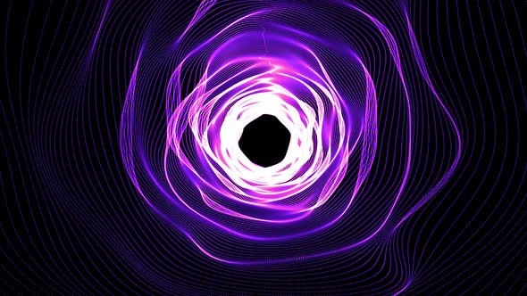Purple Abstract Flight Into Emptiness Tunnel Animation
