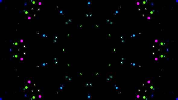 Abstract Background With Dots Scattered in full color, on black background alt