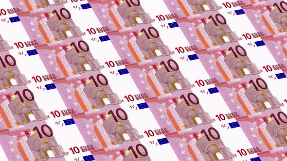 10 Euro Note Money Loop Background 4K 13