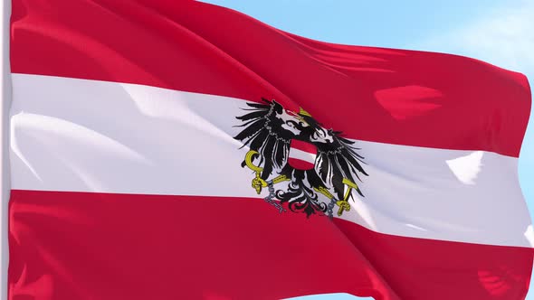 Austria Flag Looping Background