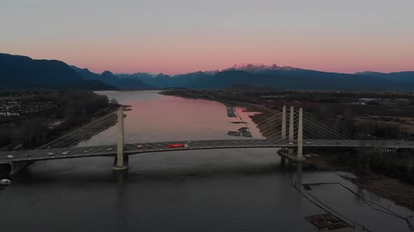 Various drone shots in New Westminster, Pitt Meadows and Coquitlam, BC, Canada. Winter 2018 alt