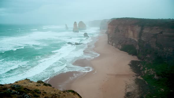 The Twelve Apostles on a Stormy Sunset Great Ocean Road Australia alt