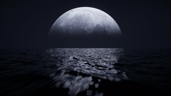 Moon Over The Ocean