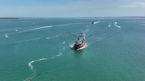 LNG Liquified Natural Gas Tanker Vessel At Sea alt