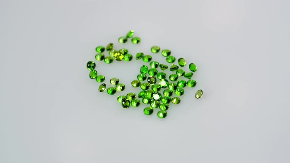 Natural Chrome Diopside on the Turn Table