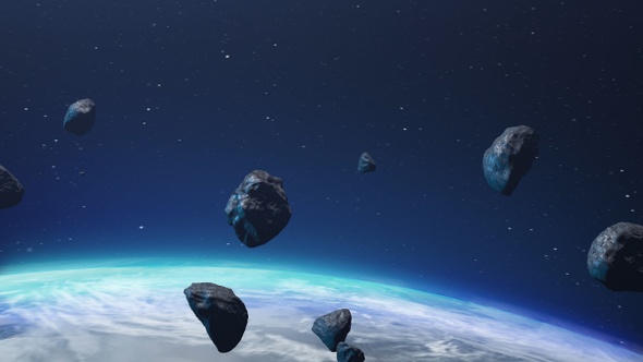 Asteroids meteor rocks Flying close to earth Atmosphere alt